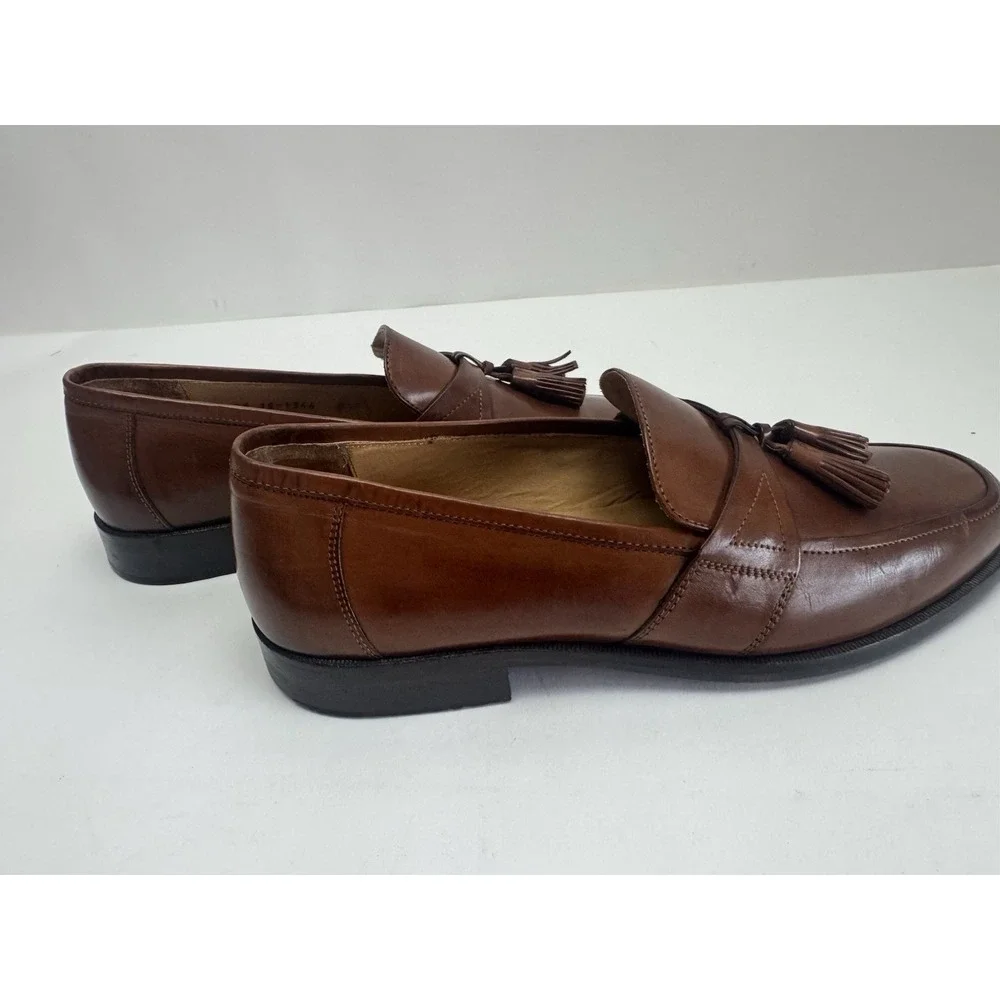 Johnston & Murphy Brown Tasseled‎ Slip On Loafers Dress Casual Shoes 8.5 Medium